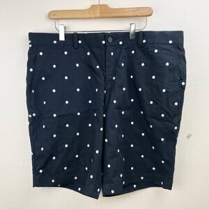 Nike Golf Mens Shorts Sz 38 Dri-Fit Tour Performance Polka Dot Navy Classic